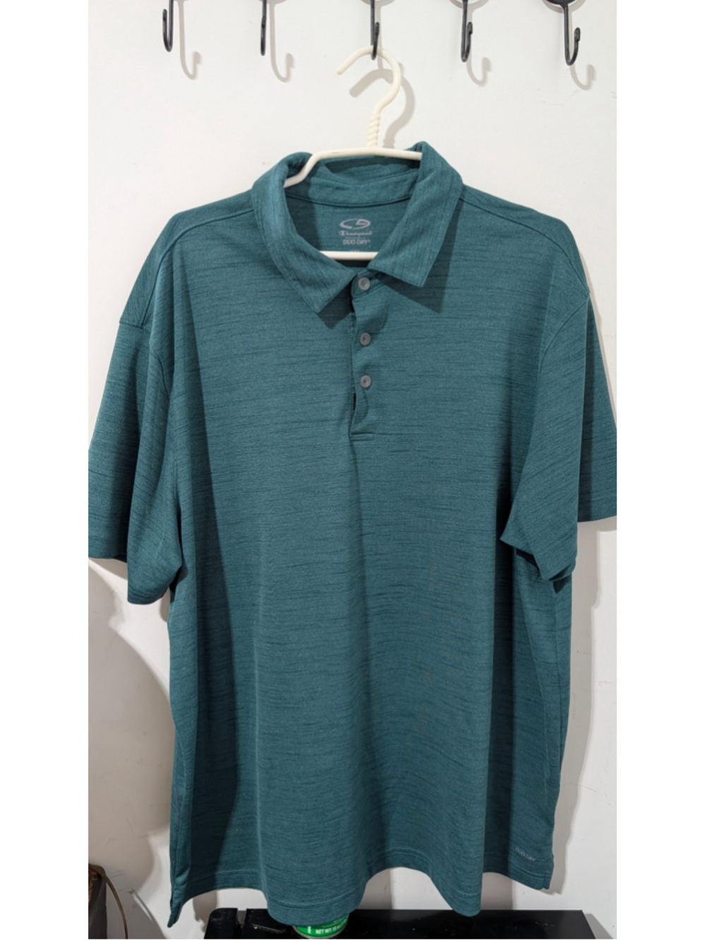 Men's Champion Duo dry XXL Teal Green Polo